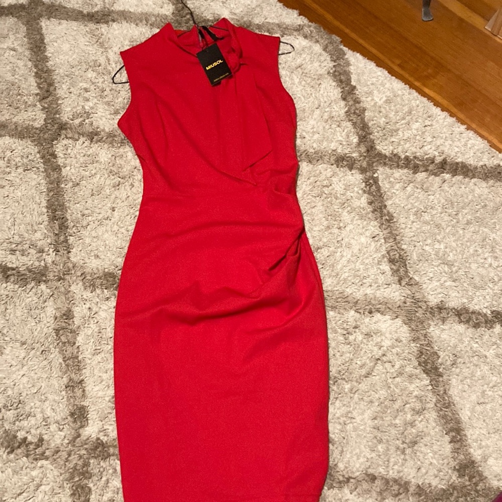 Red cocktail dress, small new with tags